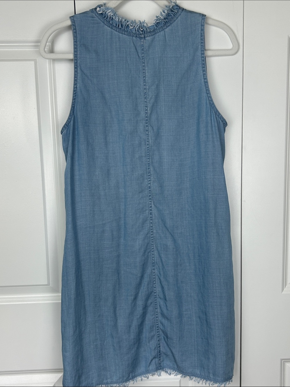 Tommy Bahama Light Blue Frayed V-Neck Dress - Picture 5 of 6